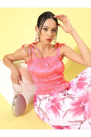 Antheaa Women Pretty Pink Sleek Top