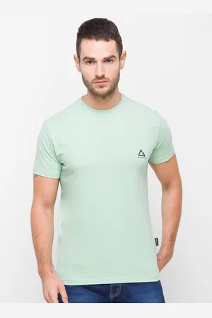 Giordano Men Green Slim Fit T-shirt