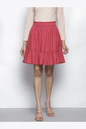 Nautica Women Pink Floral Printed A-Line Skirt