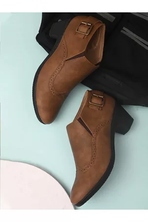 El Paso Tan Faux Leather Casual Boots