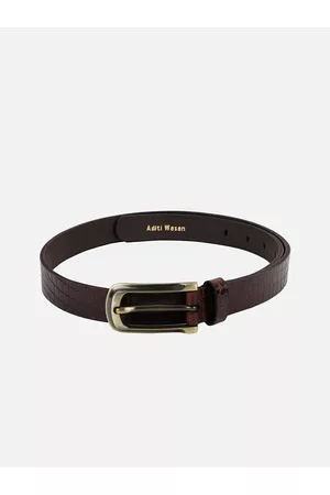 Aditi Wasan Women Brown Textured Leather Belt