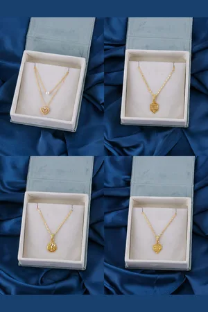 Brandsoon Set Of 4 Gold-Plated Brass Feather Chains