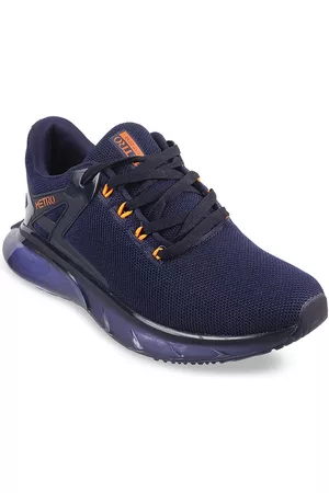 Metro Men Blue Printed Sneakers