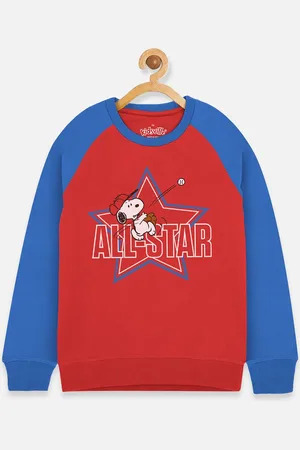 Kidsville Boys Red Peanuts Printed Sweatshirt