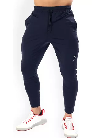 FUAARK Men Navy Blue Solid Anti-Odour Drawstring Track Pants