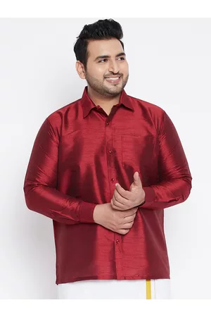 Vastramay Men Maroon Opaque Casual Shirt