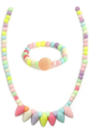 EL REGALO Girls Yellow & Purple Beaded Jewellery Set