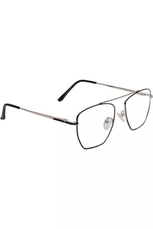 Peter Jones Eyewear Unisex Black & Gold-Toned Full Rim Square Blue Light Blocking Glasses