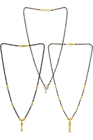 Brandsoon Set Of 3 Gold-Plated Mangalsutras
