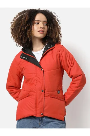 Campus Women Orange Padded Jacket