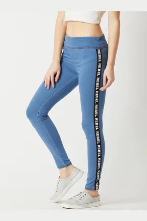 Miss Chase Women Blue Super Skinny Fit Jeggings