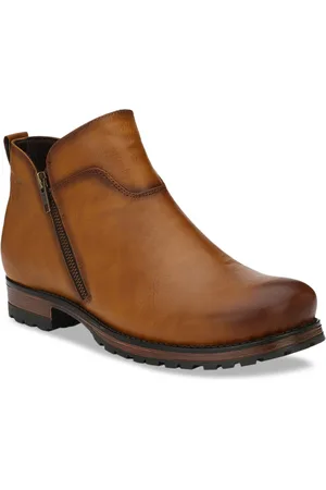 Delize Men Tan Brown Chukka Flat Boots