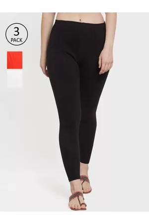 GRACIT Women Pack Of 3 Solid Leggings