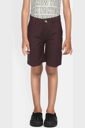Cherry Crumble Boys Burgundy Mid-Rise Chino Shorts