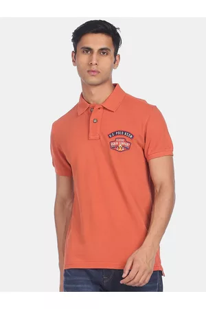 Ralph Lauren Men Orange Polo Collar T-shirt