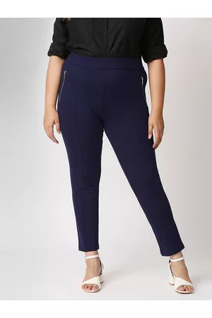 20Dresses Women Navy Blue Solid Skinny-Fit Jeggings