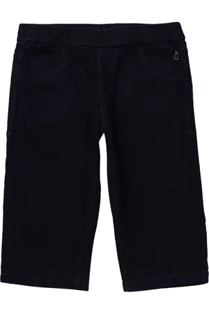 Gini and Jony Girls Navy Blue Solid Denim Shorts