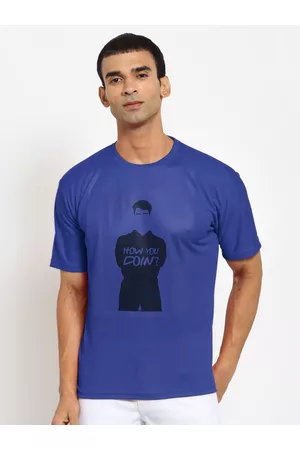 KLOTTHE Men Blue Printed T-shirt