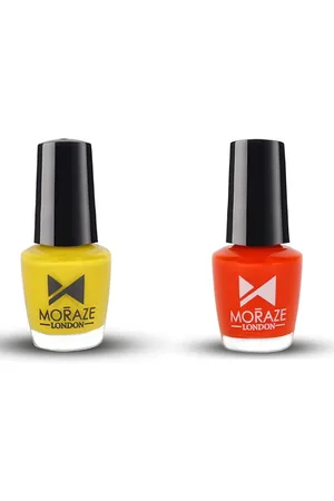 Moraze Set of 2 Yellow & Red Paraben Free Nail Polish
