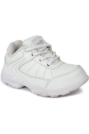 Liberty Unisex Kids White Lace-up Sneakers