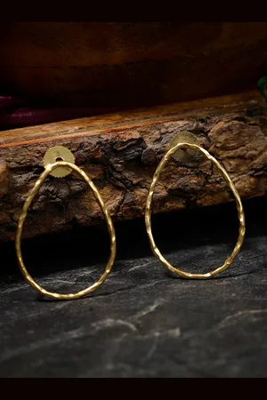 Berserk Women Gold-Toned Contemporary Hoop Earrings