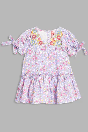 Blue Giraffe Multicoloured Floral Drop-Waist Dress