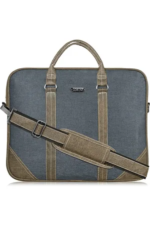 Lorem Unisex Grey & Beige Textured Messenger Bag