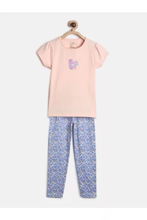 MINI KLUB Girls Multicoloured Printed T-shirt with Trousers