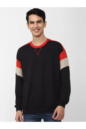 Forever 21 Men Black Pullover Sweatshirt