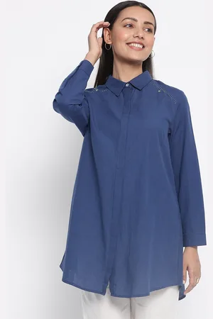 Fabindia Women Blue Casual Shirt