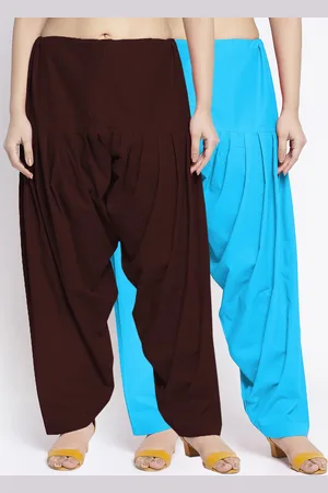Jinfo Women Pack Of 2 Solid Loose Fit Pure Cotton Salwars