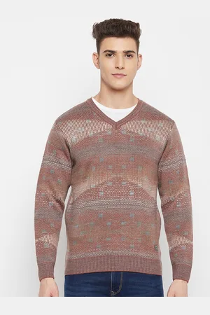 Duke Men Brown & White Printed Pullover