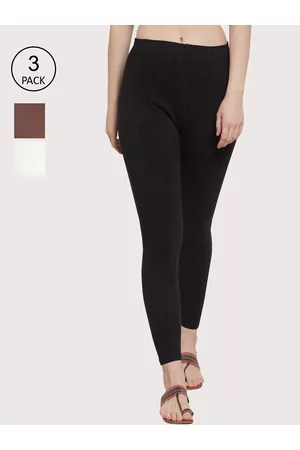 GRACIT Women Pack of 3 Solid Ankle-Length Leggings