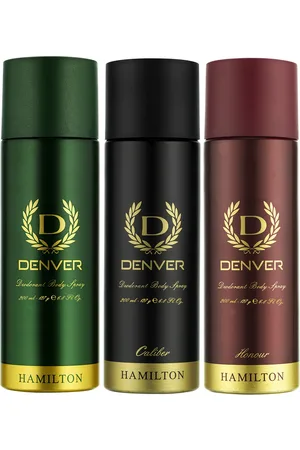 Denver Men Set Of 3 Deodorants- Hamilton Caliber + Hamilton + Hamilton Honour- 200ml Each