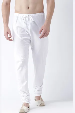 DEYANN Men White Solid Pyjamas