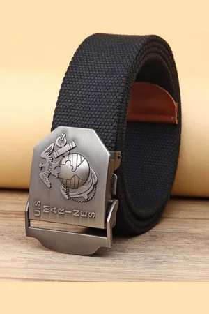 ZORO Men Canvas Black Canvas Belt