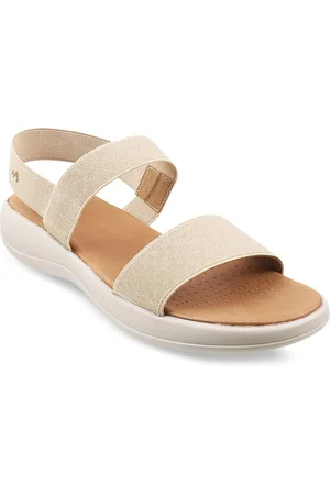 Metro Women Beige Open Toe Flats