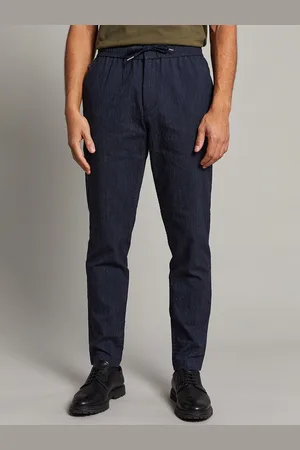 Matinique Men Navy Blue Solid Trousers
