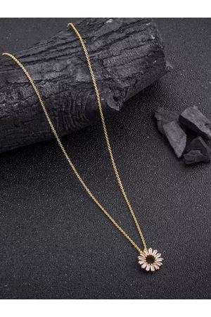 Brandsoon One gram gold plated crystal Round Necklace