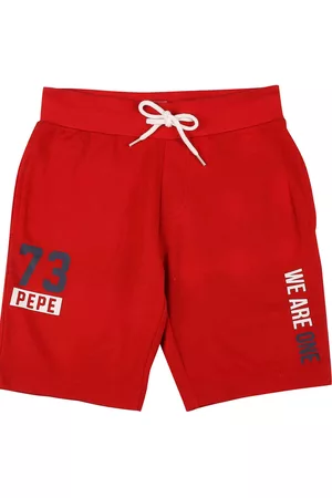 Pepe Jeans Boys Red Printed Shorts