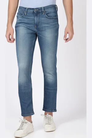 Lee Men Blue Tapered Fit Heavy Fade Stretchable Jeans