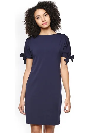Harpa Women Navy Solid A-Line Dress