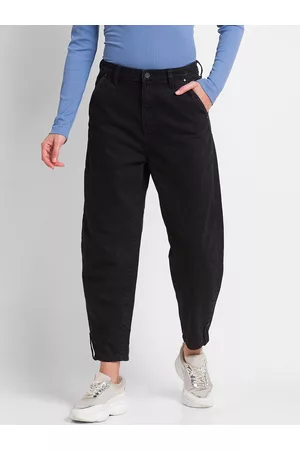 SPYKAR Women Black Boyfriend Fit High-Rise Jeans
