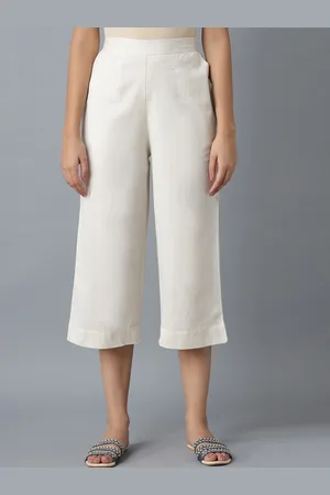 Elleven Women Beige Tapered Fit Cotton Culottes