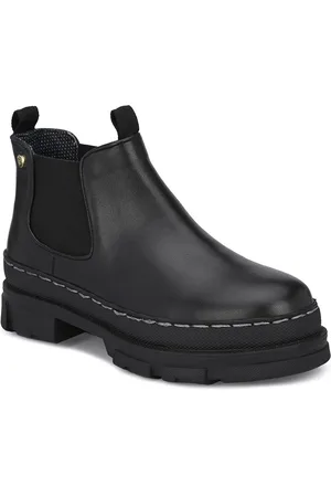 Delize Women Black Solid Chelsea Boots