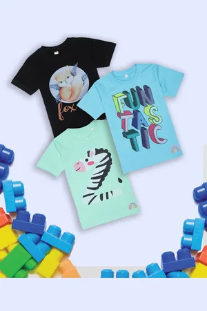 Tossido Kids Pack Of 3 Cotton Printed T-shirt