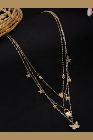 Celena Cole Gold-Toned Gold-Plated Layered Necklace