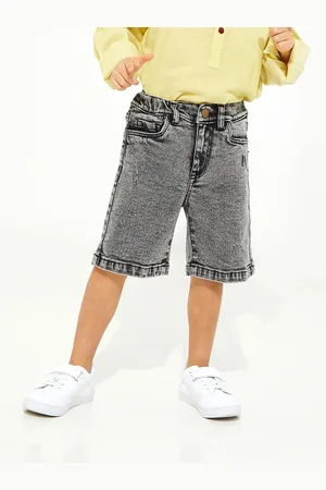 Cherry Crumble Girl Black Washing effect Drifty Denim shorts