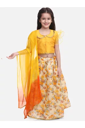 BownBee Yellow Ready to Wear Lehenga & Blouse with Dupatta