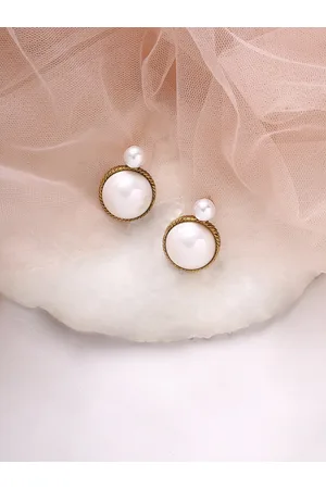 BeWitched White Contemporary Drop Earrings